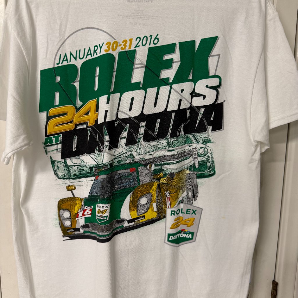 Vintage Rolex Daytona Porsche TShirt White